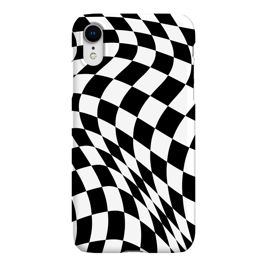 Wavy Check Noir Matte Case Matte Phone Cases iPhone XR / Snap by The Dairy - The Dairy
