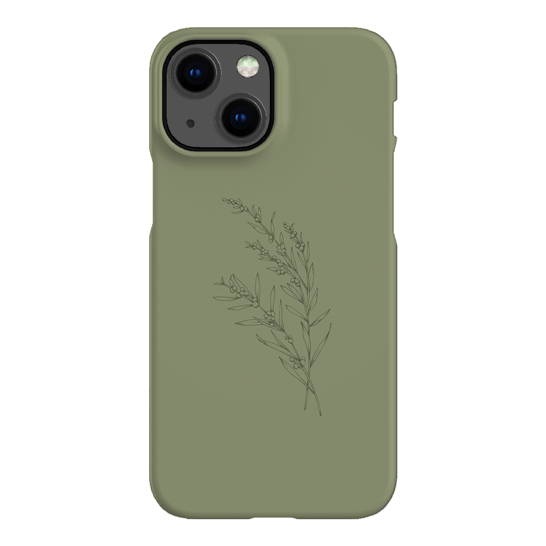 Khaki Wattle Printed Phone Cases iPhone 13 Mini / Snap by Typoflora - The Dairy