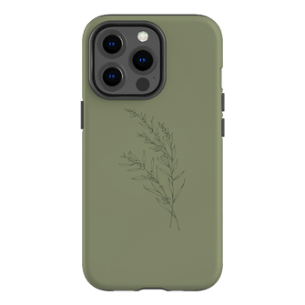 Khaki Wattle Printed Phone Cases iPhone 13 Pro / Armoured by Typoflora - The Dairy