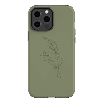 Khaki Wattle Printed Phone Cases iPhone 13 Pro Max / Armoured by Typoflora - The Dairy