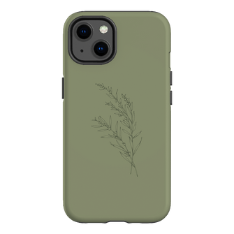 Khaki Wattle Printed Phone Cases iPhone 13 / Armoured by Typoflora - The Dairy