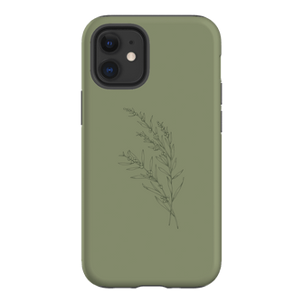 Khaki Wattle Printed Phone Cases iPhone 12 Mini / Armoured by Typoflora - The Dairy