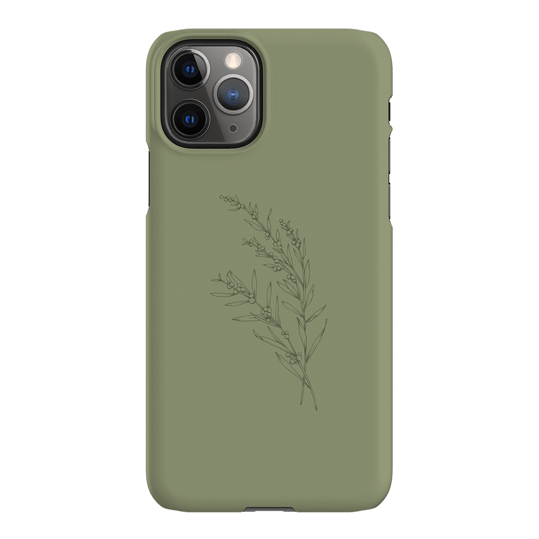 Khaki Wattle Printed Phone Cases iPhone 11 Pro Max / Snap by Typoflora - The Dairy