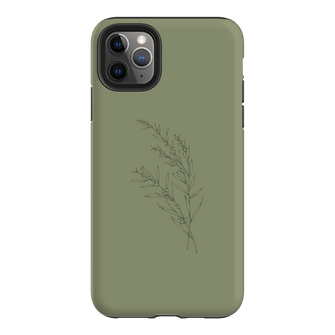 Khaki Wattle Printed Phone Cases iPhone 11 Pro Max / Armoured by Typoflora - The Dairy