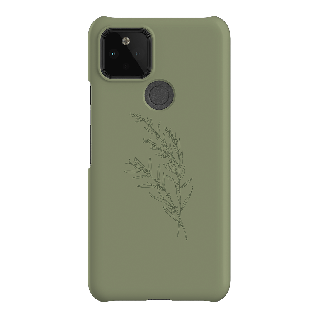 Khaki Wattle Printed Phone Cases Google Pixel 5 / Snap by Typoflora - The Dairy