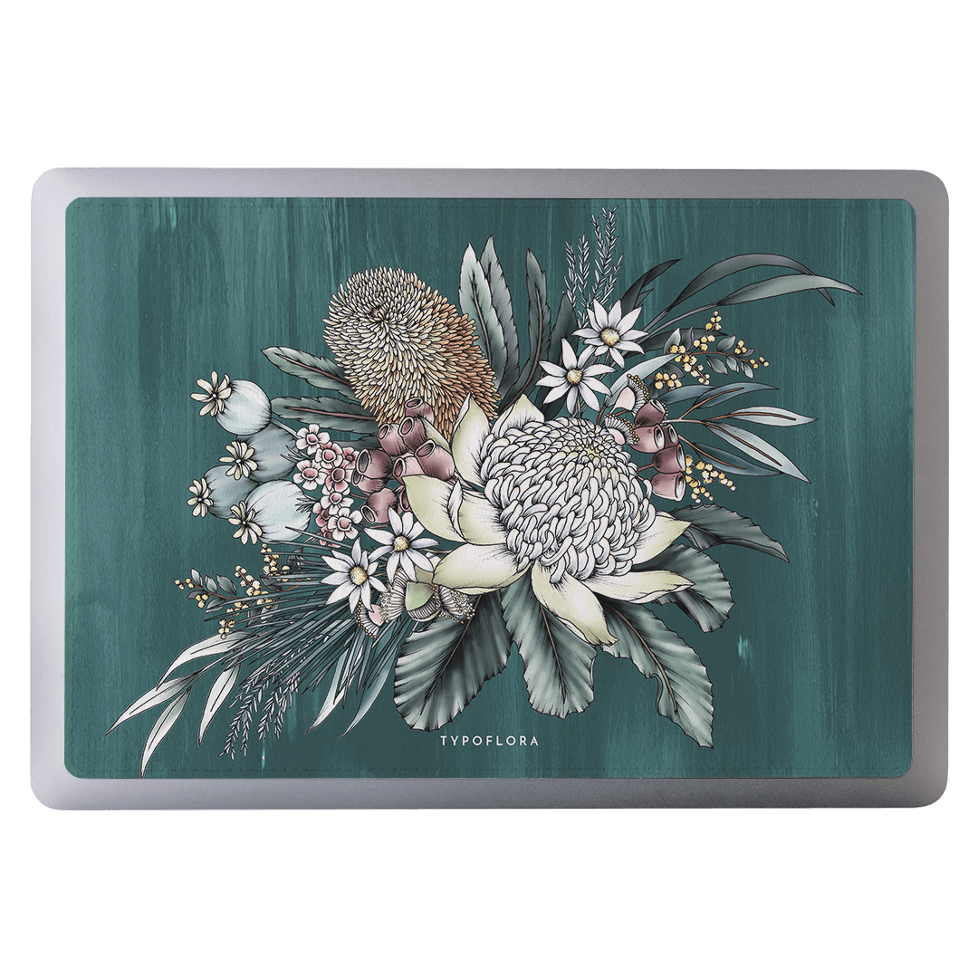 Teal Native Laptop Skin Laptop Skin by Typoflora - The Dairy