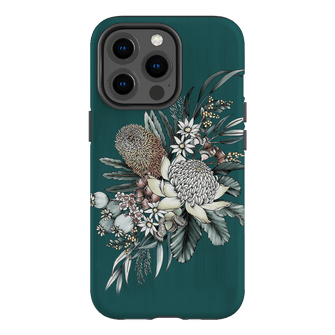Teal Native Printed Phone Cases iPhone 13 Pro / Armoured by Typoflora - The Dairy