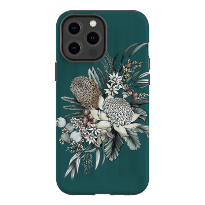 Teal Native Printed Phone Cases iPhone 13 Pro Max / Armoured by Typoflora - The Dairy