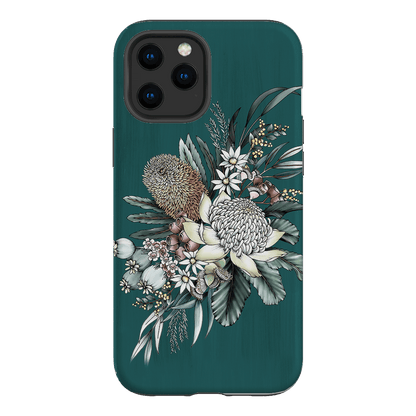 Teal Native Printed Phone Cases iPhone 12 Pro / Armoured by Typoflora - The Dairy