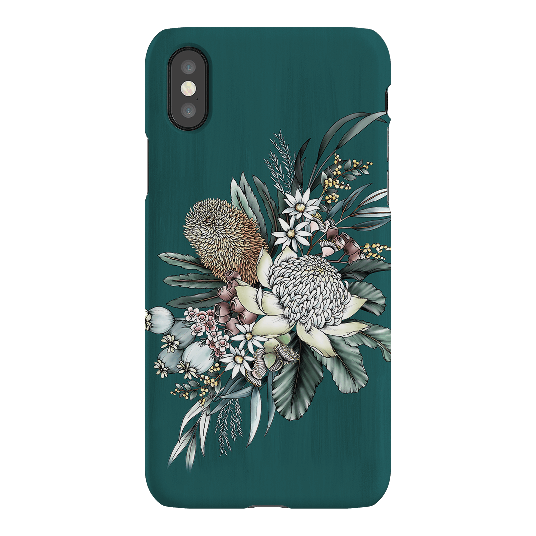 Teal Native Printed Phone Cases iPhone XS / Snap by Typoflora - The Dairy