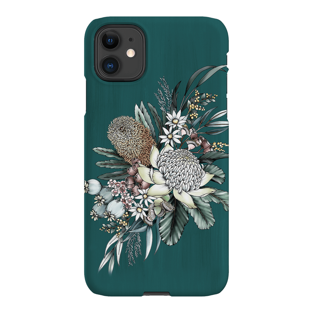 Teal Native Printed Phone Cases iPhone 11 / Snap by Typoflora - The Dairy