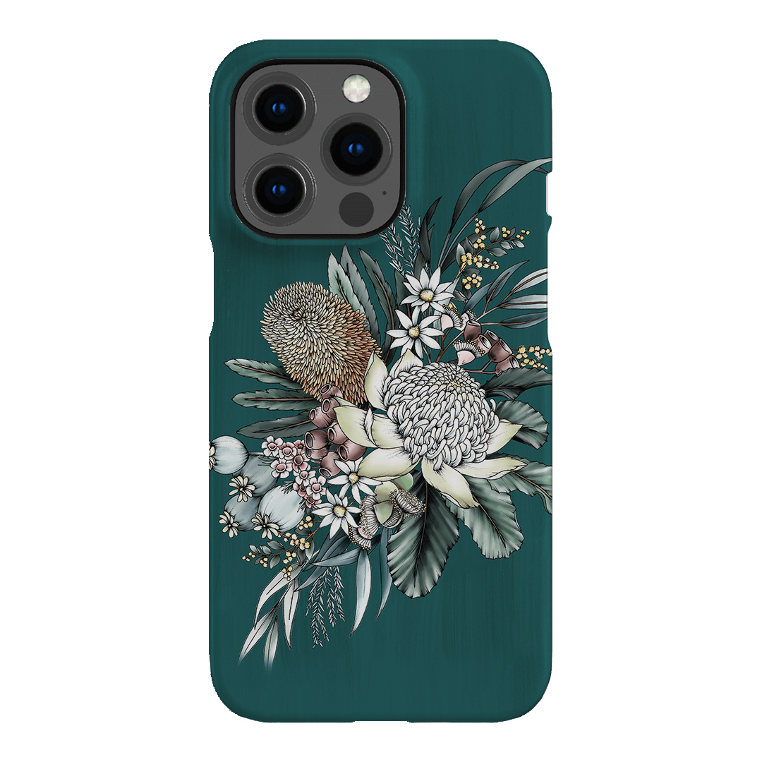 Teal Native Printed Phone Cases iPhone 13 Pro / Snap by Typoflora - The Dairy